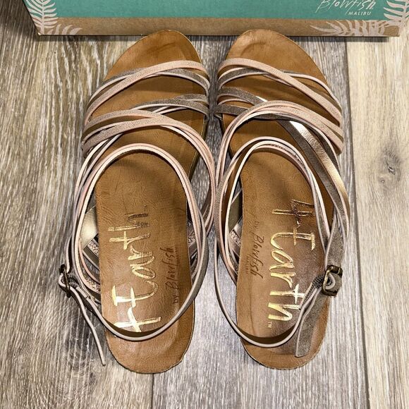 Blowfish 4 Earth Marine Strappy Criscross Sandals Recycled Womens US Size 9 - Picture 8 of 11